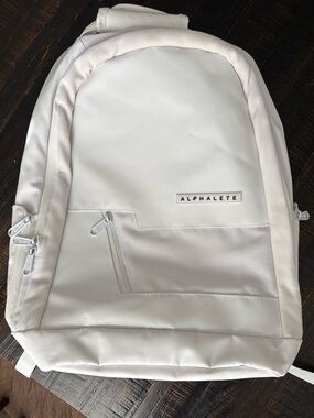 Alphalete white backpack mens women’s